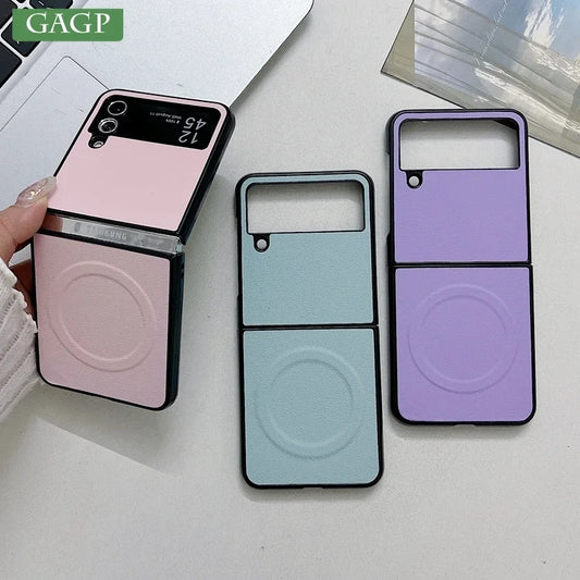 Leather MagSafe Case for Galaxy Z Flip 3-6
