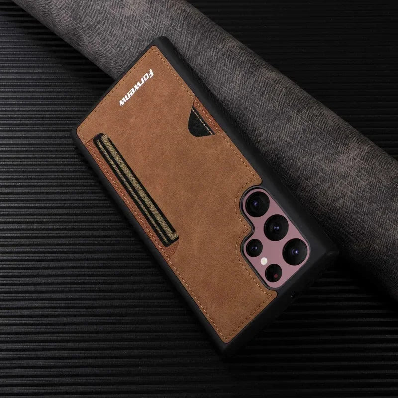 RetroVault™ Card Slot Leather Case