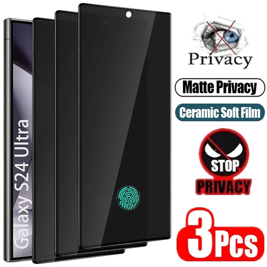 Matte Ceramic Privacy Screen Protector for Samsung Galaxy Series