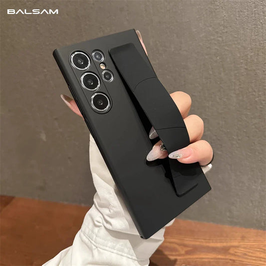 Luxury  Matte Strap Shockproof Case for Samsung Galaxy S