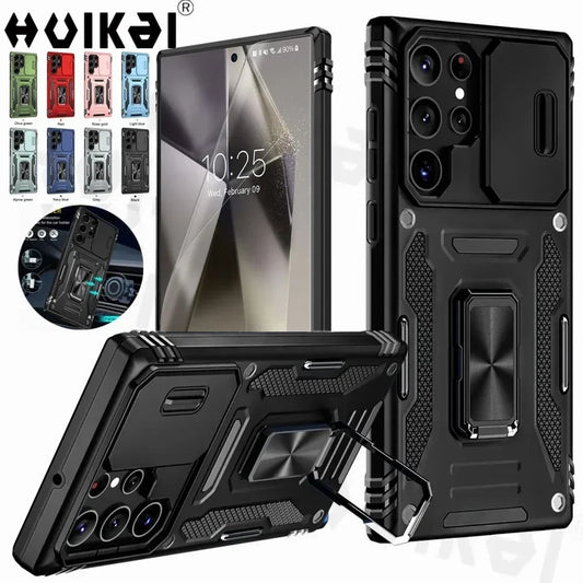 Slide Camera Full-Body Shockproof Rugged Military-Grade Case for Samsung Galaxy S