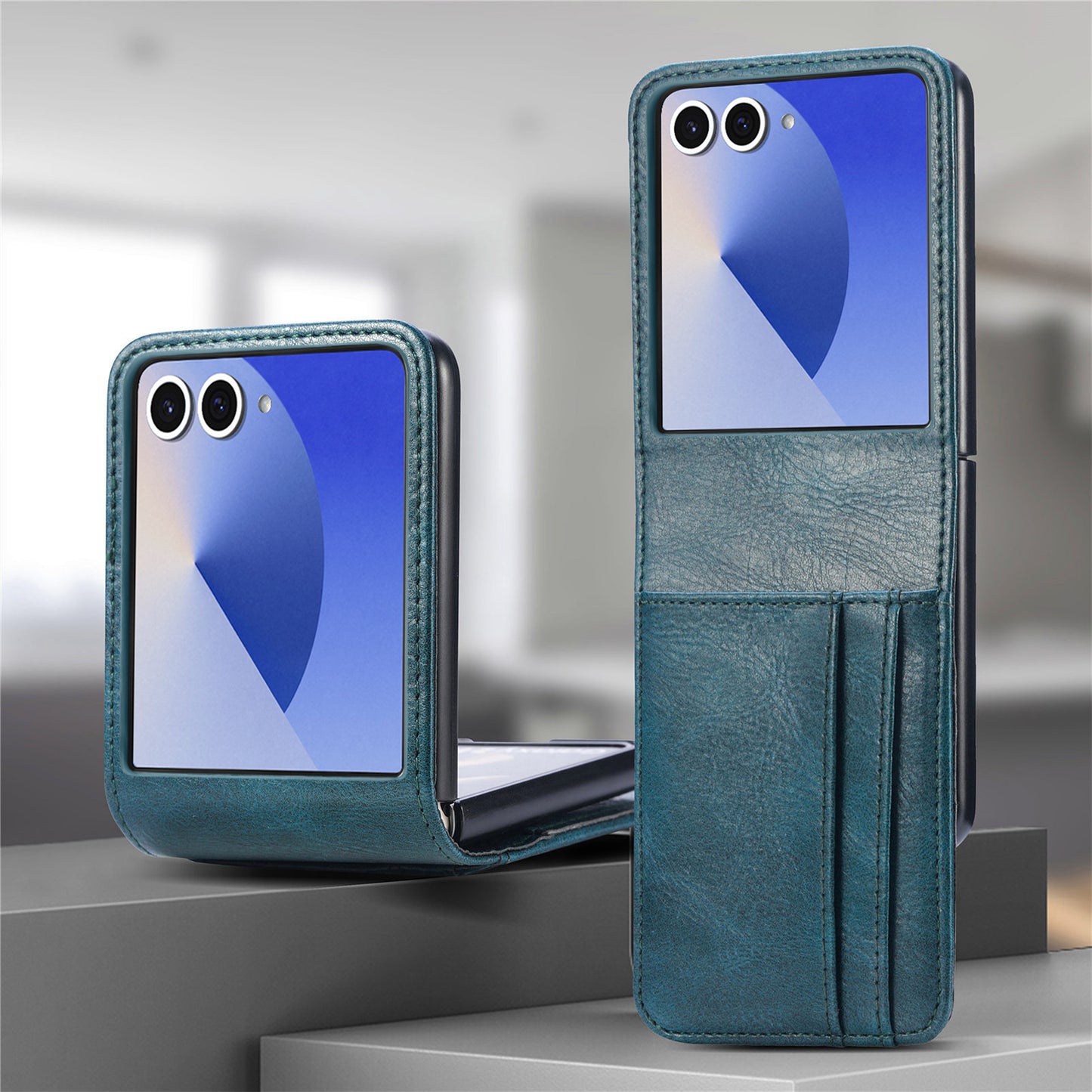 Leather Wallet Case for Samsung Z Flip 5/6/7 – Card & Cash Holder