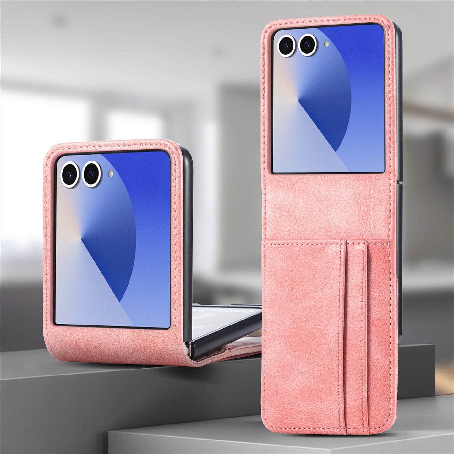 Leather Wallet Case for Samsung Z Flip 5/6/7 – Card & Cash Holder