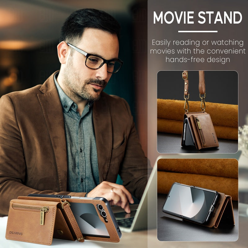 Premium Zipper Wallet Leather Case – Galaxy Z Flip Series