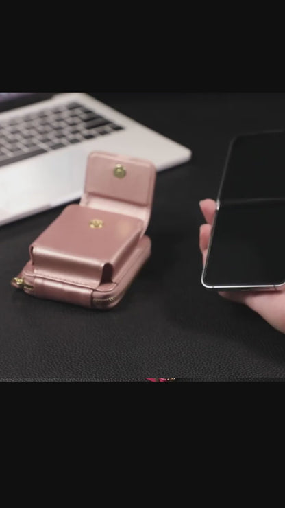 Foldable Phone Pouch with Long Strap – Premium LIU Phone Bag for Samsung Z Flip Series